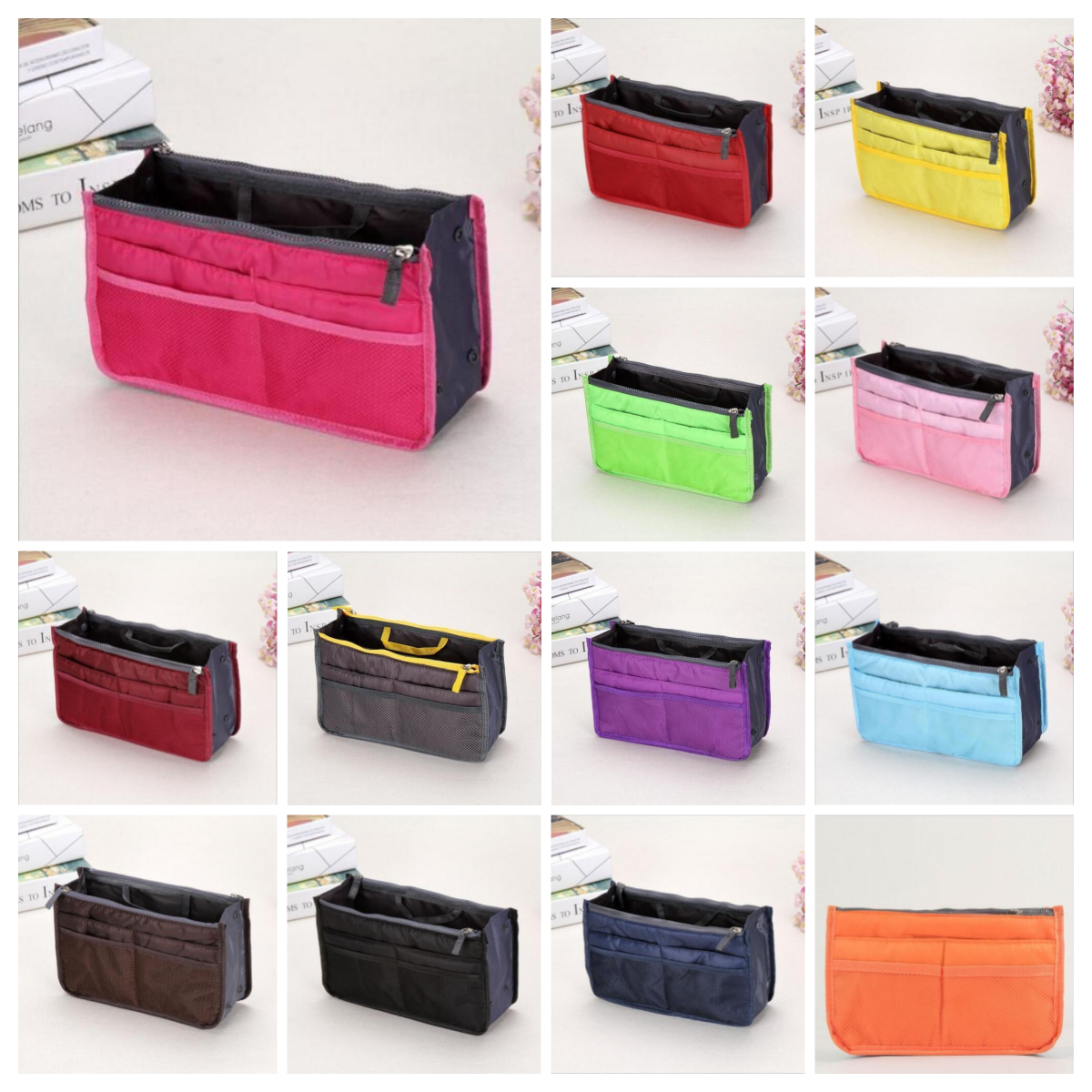Thickened Multi-function Large Capacity Makeup Bag Toiletry Double Zipper Bag