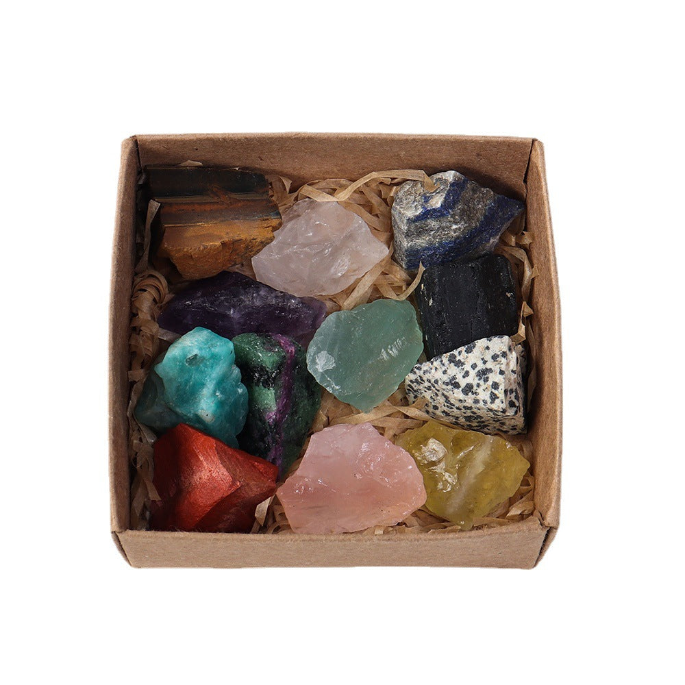 Crushed Aroma Stone Crystal 12 Pcs Set Tools For Health And Balance Chakra