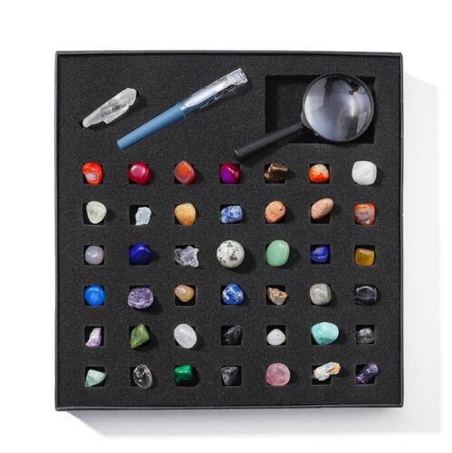 Gift idea Polished Healing Crystal Natural Gemstone Collection Stone Kit Set