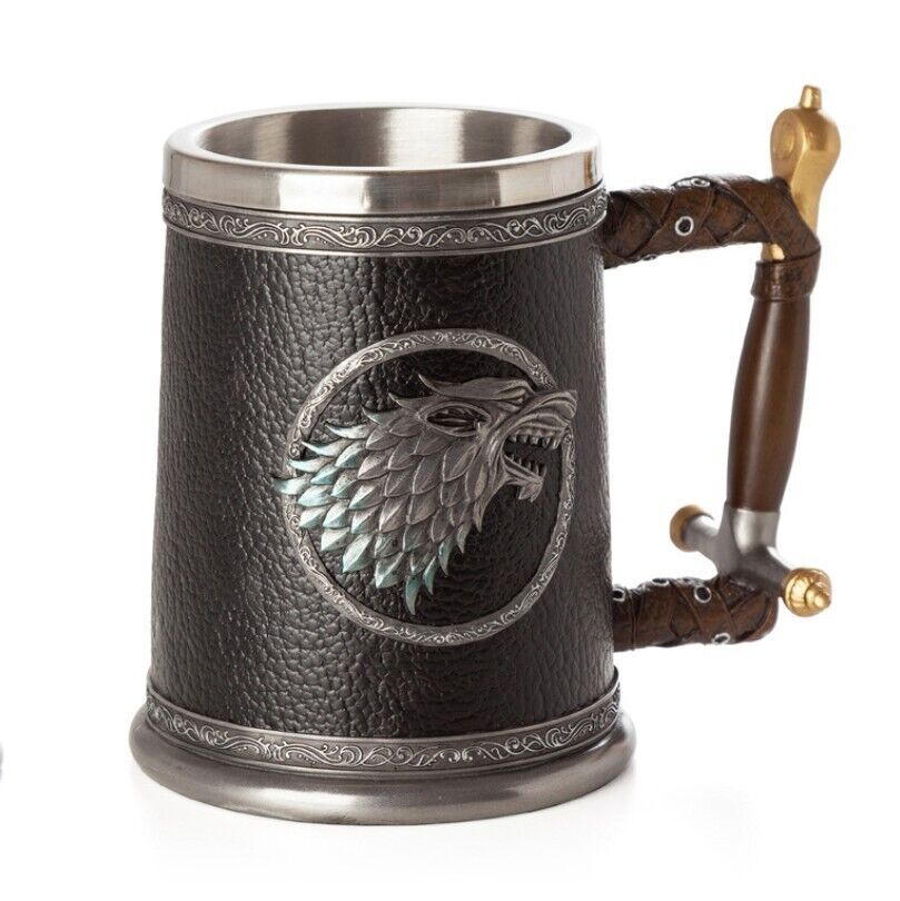 Creative Stainless Steel Mark Water Coffee Tall Cup Ice And Fire Game Cup Bottle