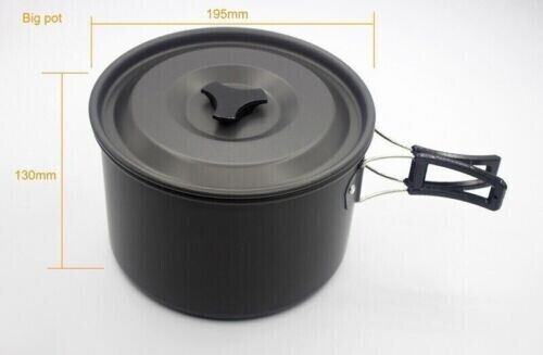 Portable Picnic Camping Cookware 18 Pcs Set 4-5 Person Pots and Pans Picnic Set