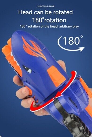 Children's Shark Bow Arrow Game Manual Rapid-Fire Soft Dart Shooting Toy Set