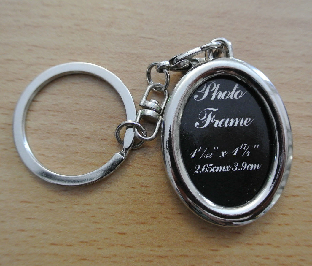 Gift Novelty Steel Alloy Keychain Ring Keyring Pendant Key Fob Funny Photo Frame