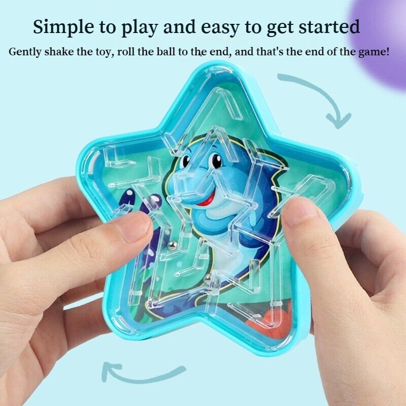 Educational Toys Children's Palm Labyrinth Ball Mini Games Pentagram Animals