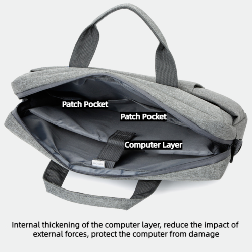 Unisex Lightweigh Large Capacity Oxford Cloth Shoulder Computer Bag Briefcase