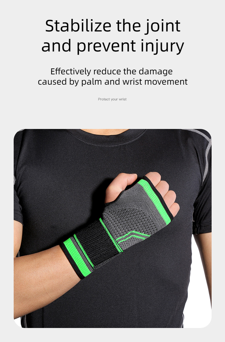 Breathable Sports Weight Lifting Fitness Basketball Pressure Knitted Wrist Guard