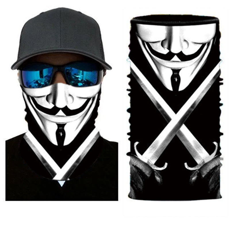Biker Motorcycle Cycling Face Mask Shield Protective Neck Tube Scarf Headband
