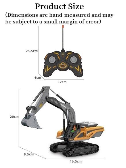 8CH Alloy Remote Control Excavator Dump Truck Boys Engineering Car Toy Xmas Gift