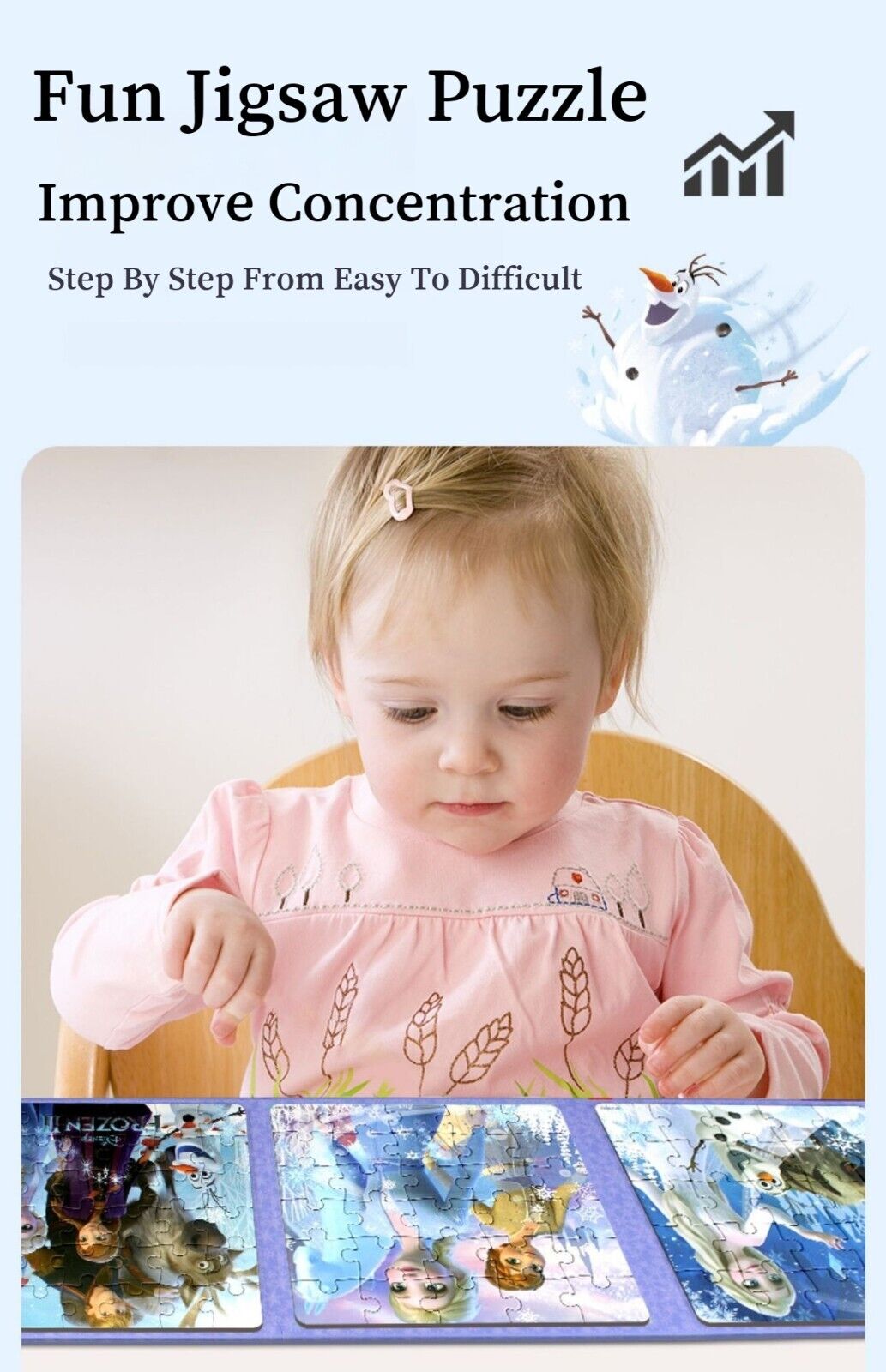 3 In 1 Children Puzzle Ice Elsa Princess Toddler Magnetic Game Elsa Girl Toys