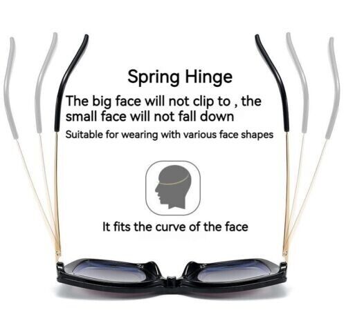 Women's UV400 Polarised Antiblue Light Magnetic Glasses Clips Sunglasses Set