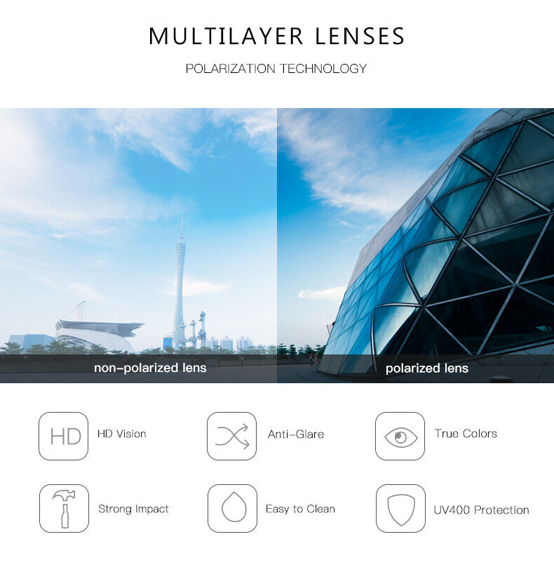 Unisex Fashion Style Anti UV400 Pilot Polarized Outdoor Sport Sunglasses