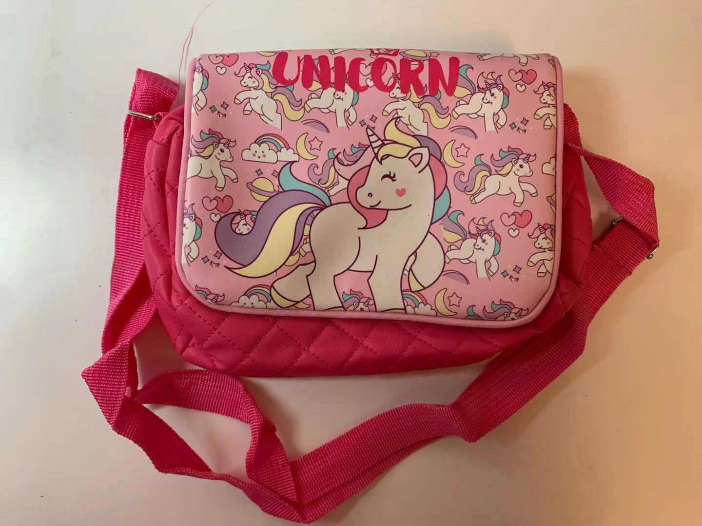 My Little Pony Frozen Elsa Anna hot Pink Kids Cross shoulder Bag gift