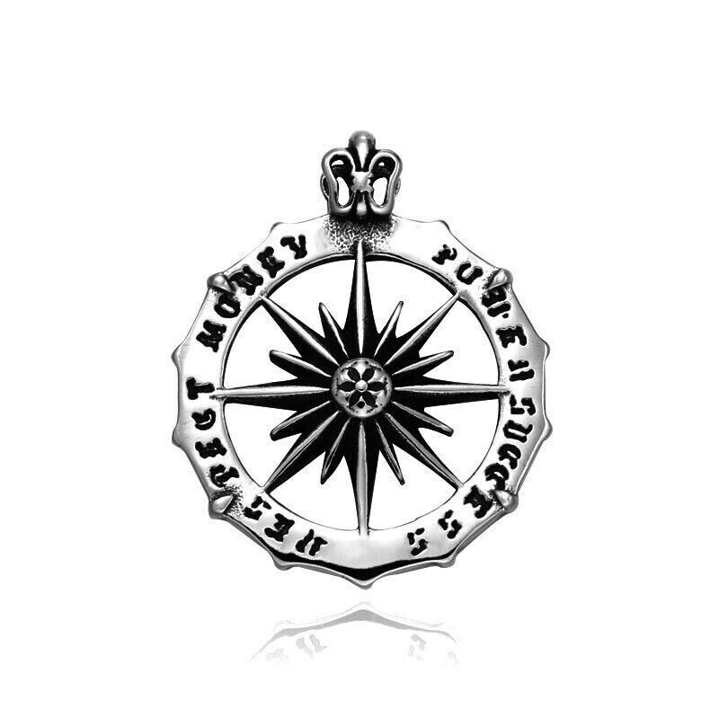 Unisex Vintage Punk Retro Mix Theme Titanium Stainless Steel Pendant Necklace