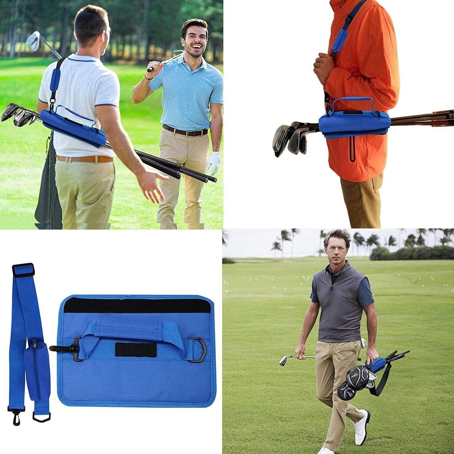 Fashion Portable Golf Club Ball Bag Outing Shoulder Handheld Crossbody Carryable