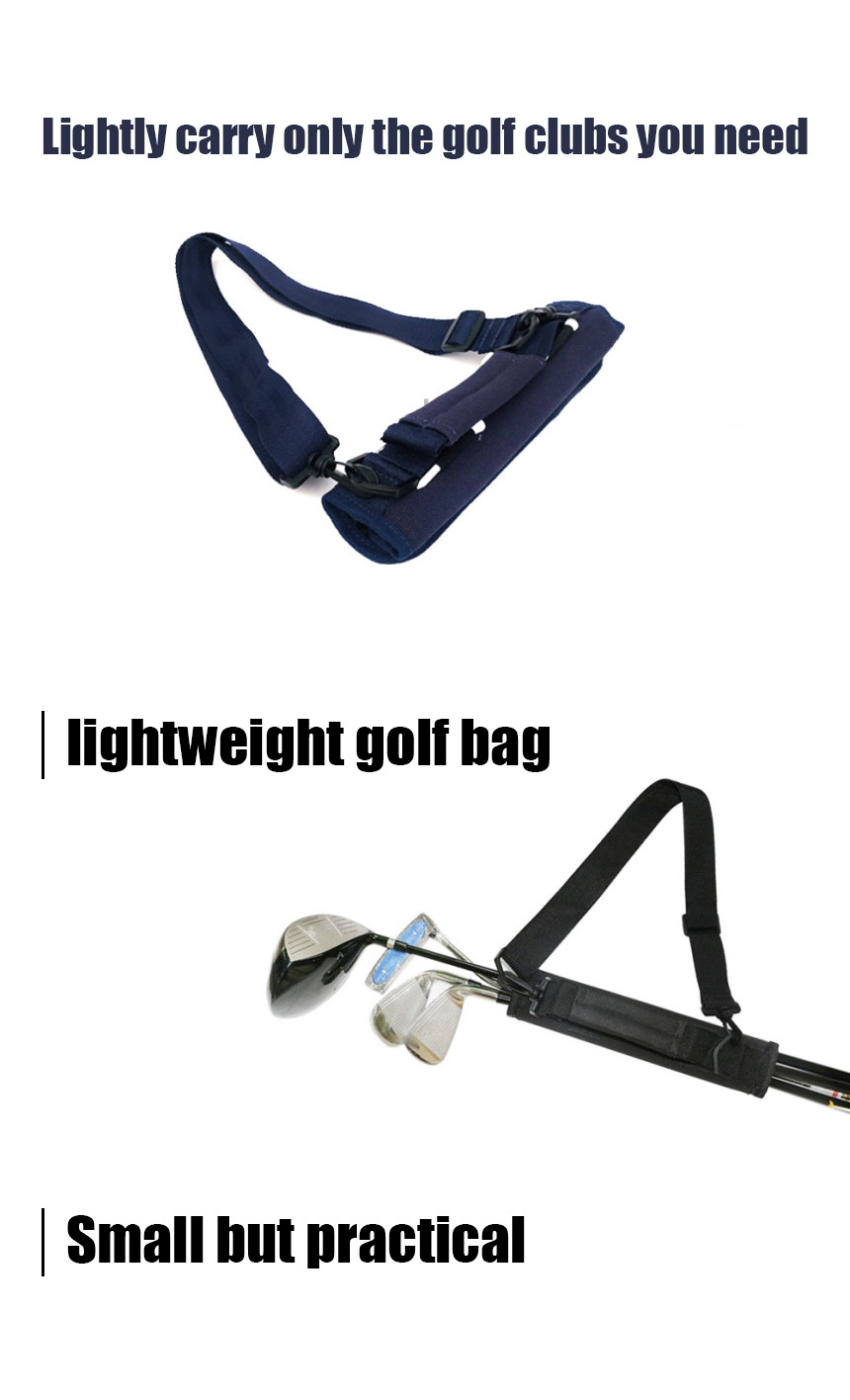 Portable Foldable Lightweight Golf Club Bag Lithe Travel Shoulder Handheld