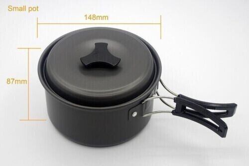 Portable Picnic Camping Cookware 18 Pcs Set 4-5 Person Pots and Pans Picnic Set
