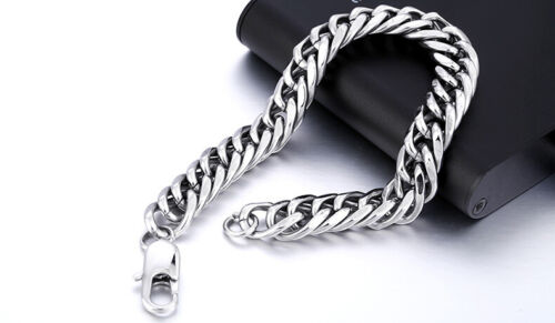 Retro Punk Biker Nordic Viking snake bone shape titanium steel bracelet Bangle