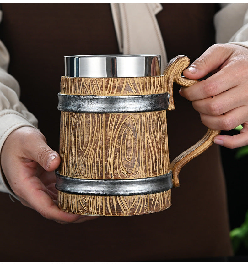 Creative Stainless Steel Mark Water Coffee Tall Cup Ice And Fire Game Cup Bottle