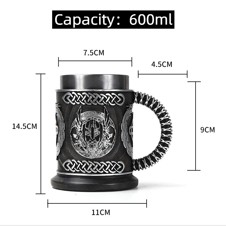 Creative Stainless Steel Mark Water Coffee Tall Cup Ice And Fire Game Cup Bottle