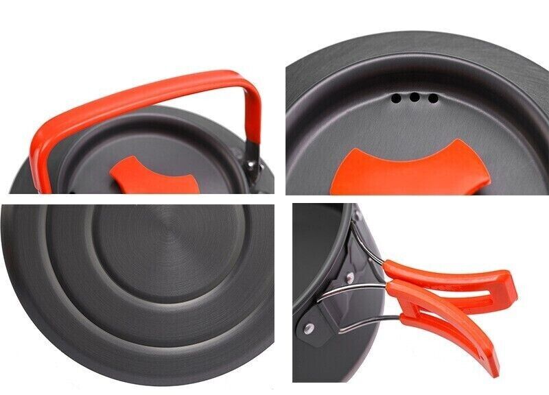 Cookware Burning Kettle Portable Cutlery Camping Gear Outdoor Pots and Pans Set