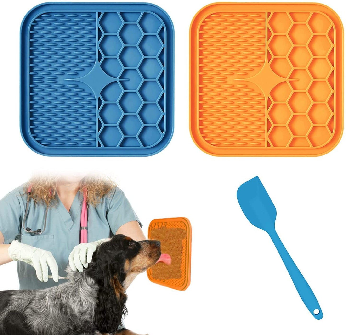 Silica Gel Pet Feeding Mat Slow Food Pads Dog Cat Licking Pad Dispenser Plate