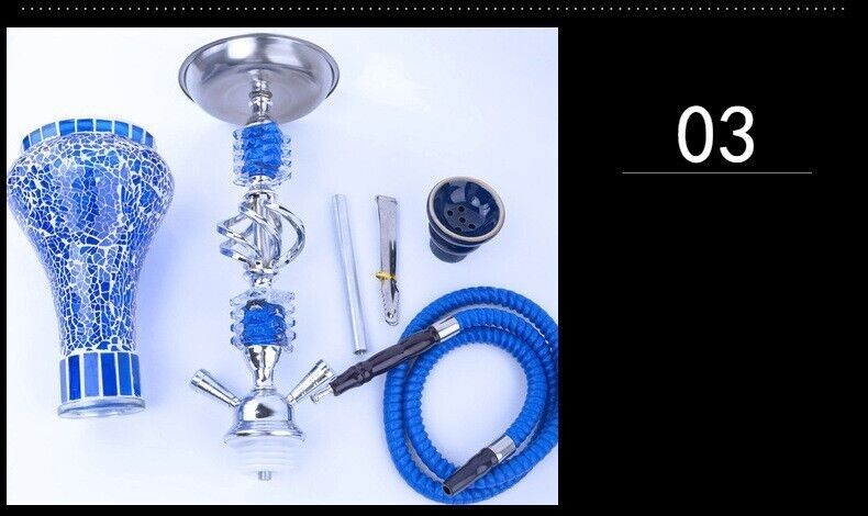 Traditional Collectible Gift Premium Glass Eagle Shisha Hookah Complete Set