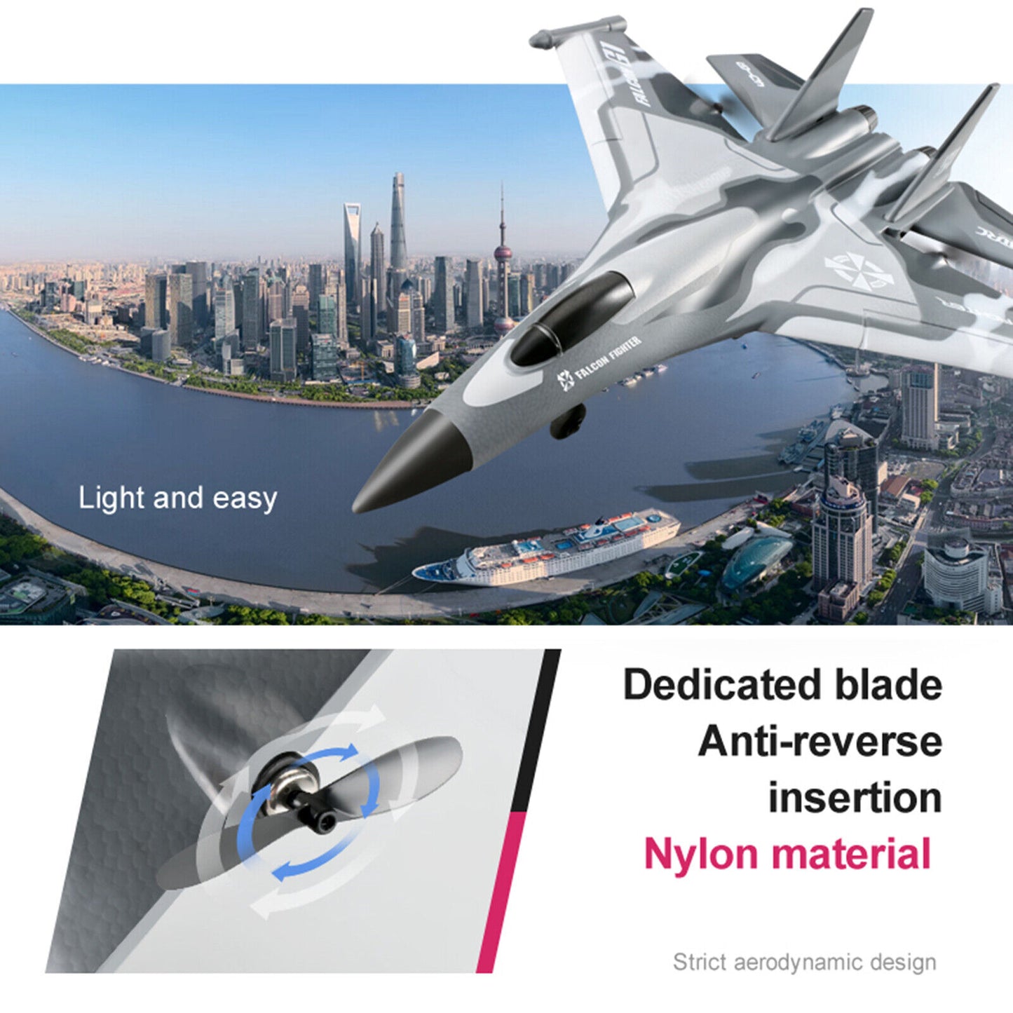Waterproof 3CH 2.4GHz Aircraft Model Toy 6-axis G1 Plane Remote Control Airplane