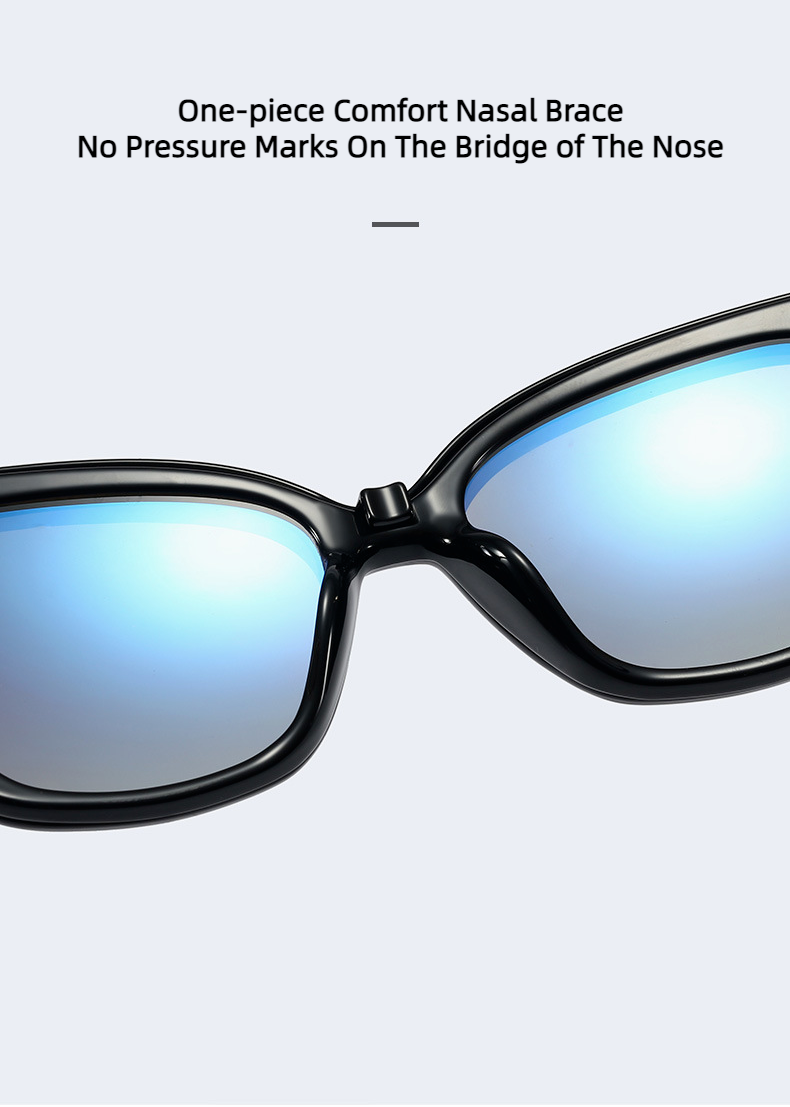Women's UV400 Polarised Antiblue Light Magnetic Glasses Clips Sunglasses Set