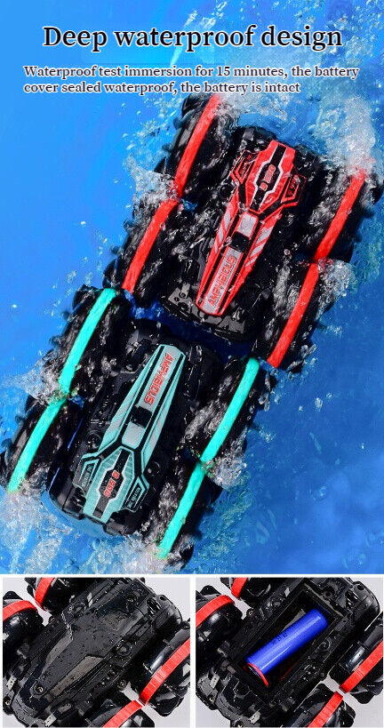 Amphibious Remote Control Car Stunt Double-sided Tumbling 2.4GHZ Kid's Toy Boy