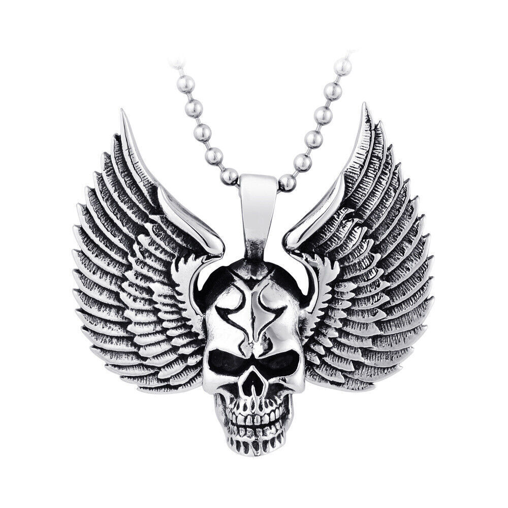 Stylish Retro Gothic Punk Mix Theme Titanium Steel Pendant Gift Unisex Necklace