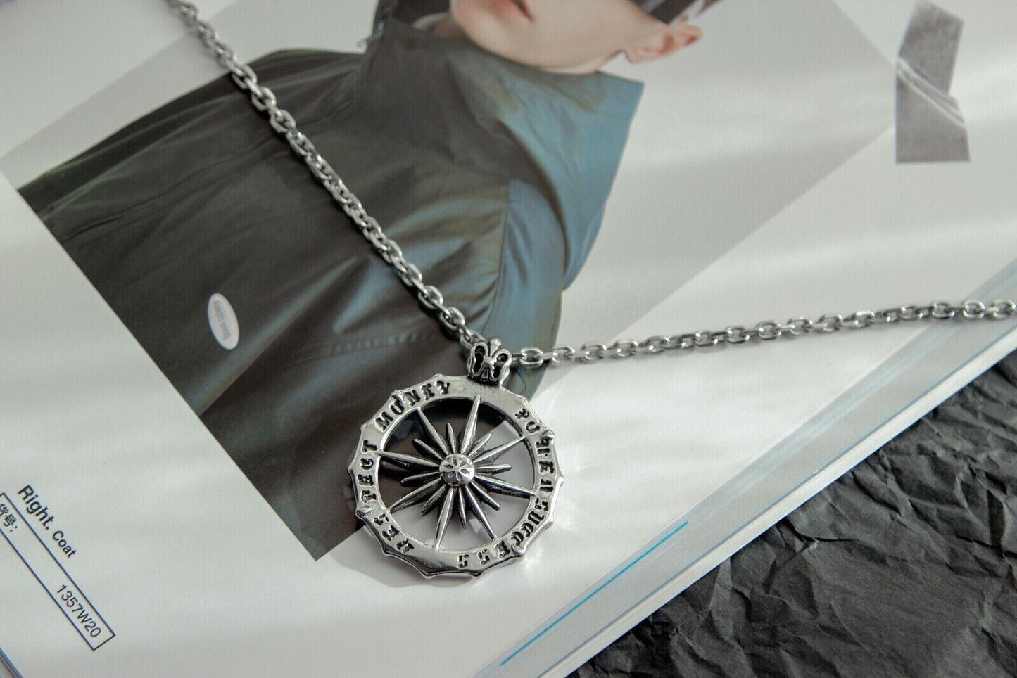 Unisex Vintage Punk Retro Mix Theme Titanium Stainless Steel Pendant Necklace