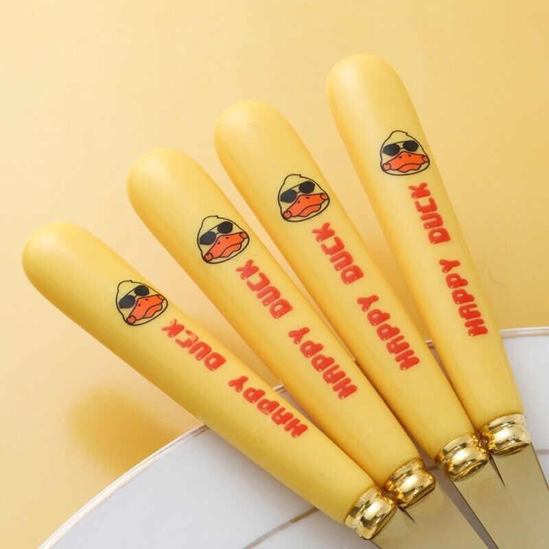 Children's Cartoon Duck Cutlery Set Stainless Steel Dessert Soup Spoon Home Live