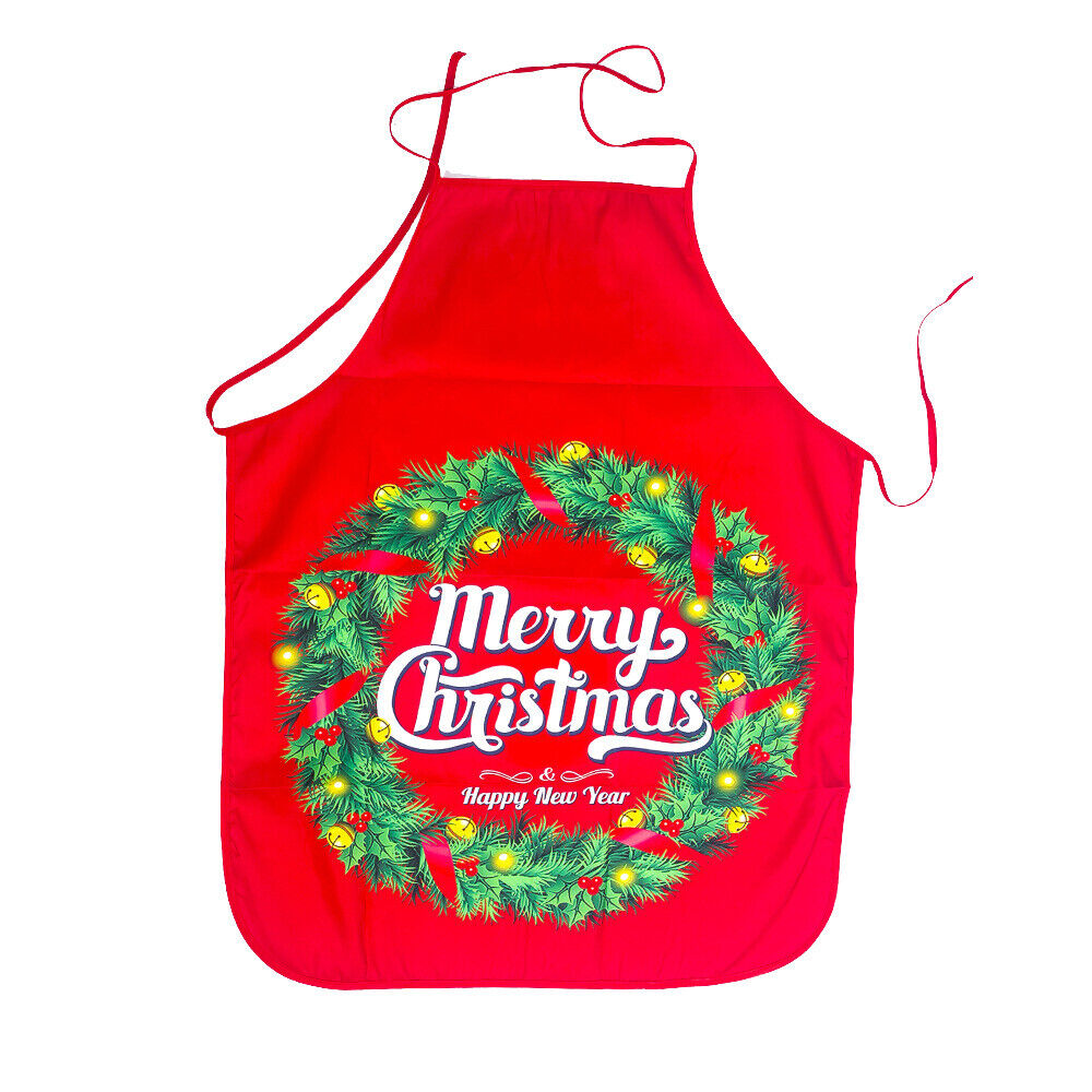 Christmas Festive Decorations Fabric Printed Snowman Xmas Apron Party Ambiance