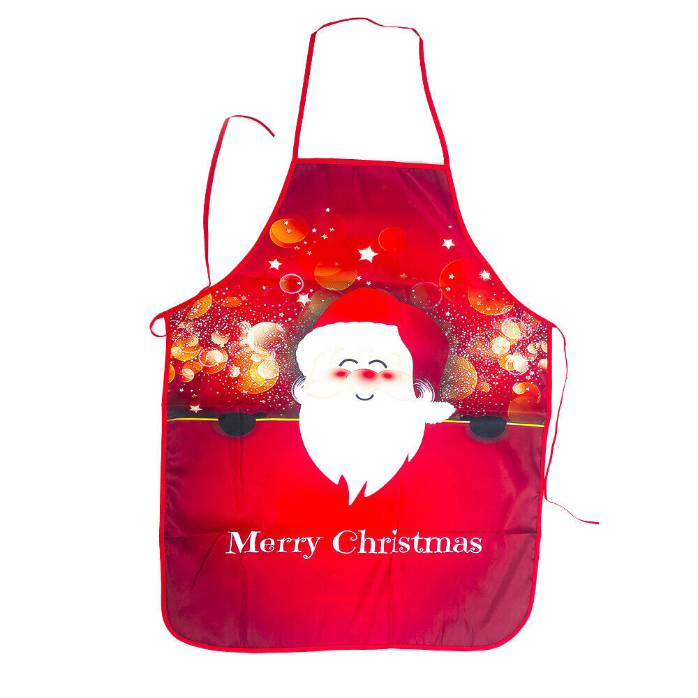 Christmas Festive Decorations Fabric Printed Snowman Xmas Apron Party Ambiance