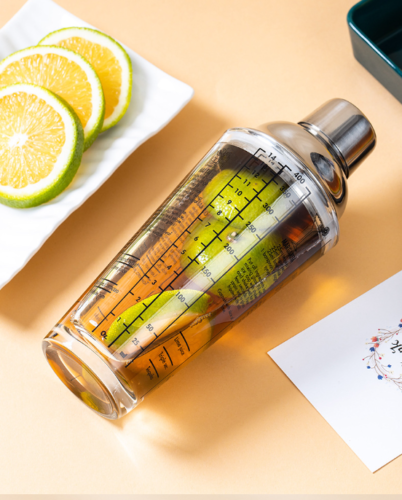 Cocktail Glass Shaker Cup Milk Tea Beer Lemon Hand Mixer Cup Coke Pot 400ML