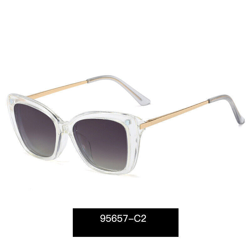 Women's UV400 Polarised Antiblue Light Magnetic Glasses Clips Sunglasses Set