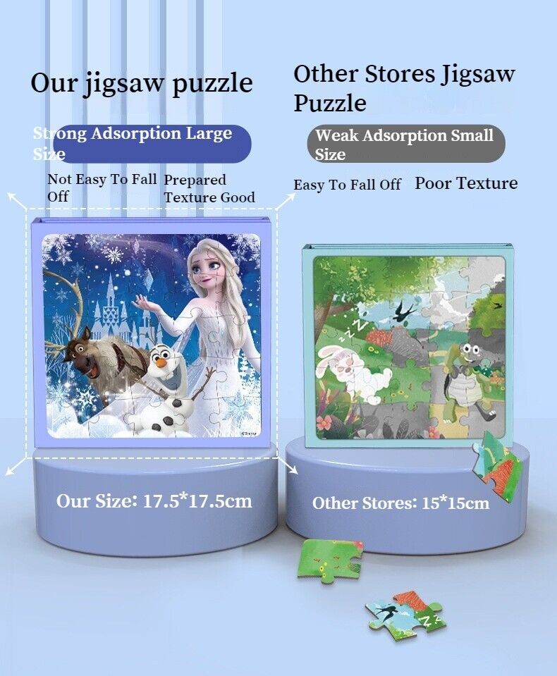 3 In 1 Children Puzzle Ice Elsa Princess Toddler Magnetic Game Elsa Girl Toys