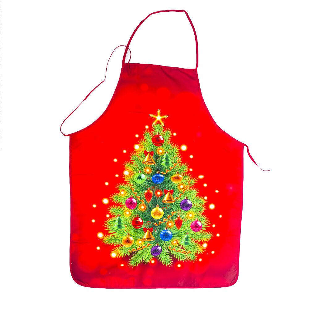 Christmas Festive Decorations Fabric Printed Snowman Xmas Apron Party Ambiance