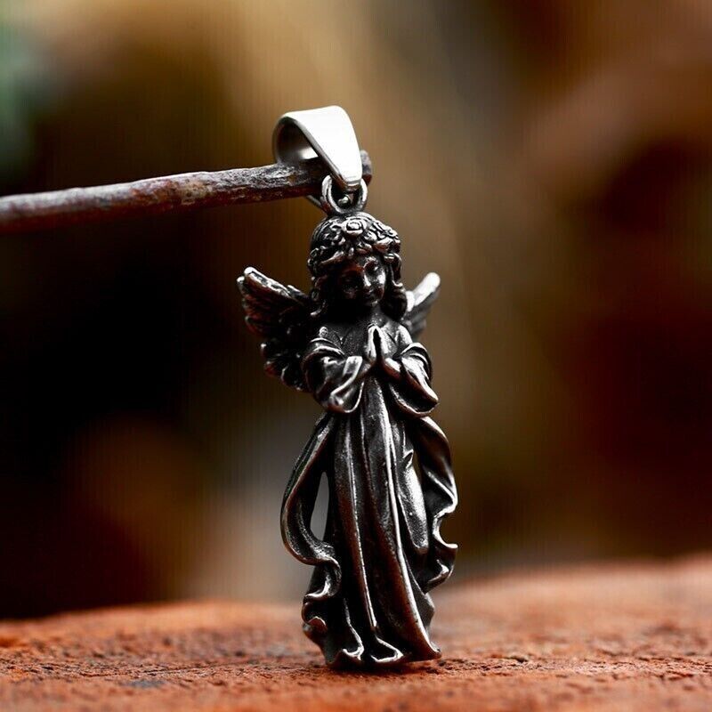 Unisex Mix Theme Fashion Retro Space Astronaut Pendant Titanium Stainless Steel Necklace
