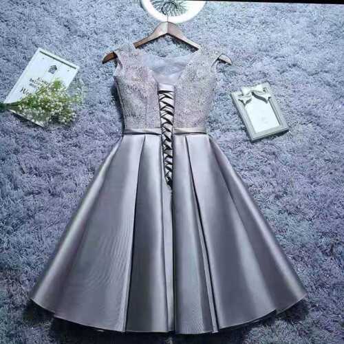 Women Lace Formal Wedding Evening Cocktail Prom Bridesmaid Ball Gown Dress