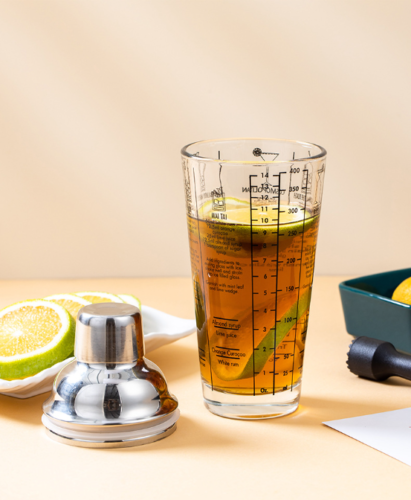 Cocktail Glass Shaker Cup Milk Tea Beer Lemon Hand Mixer Cup Coke Pot 400ML