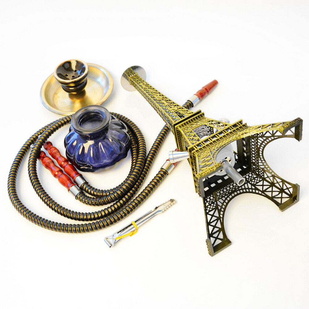Handmade Traditional Gift Eagle Eiffel Tower Shisha Double or Four Hose Hookah