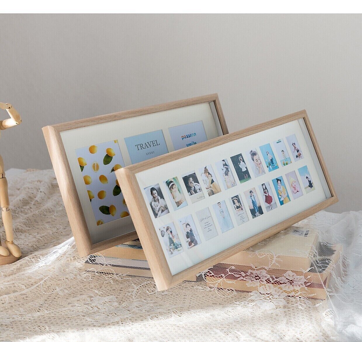 Collage Multiphoto Multihole Gallery Picture Photo Frame White Oak Coffee Color
