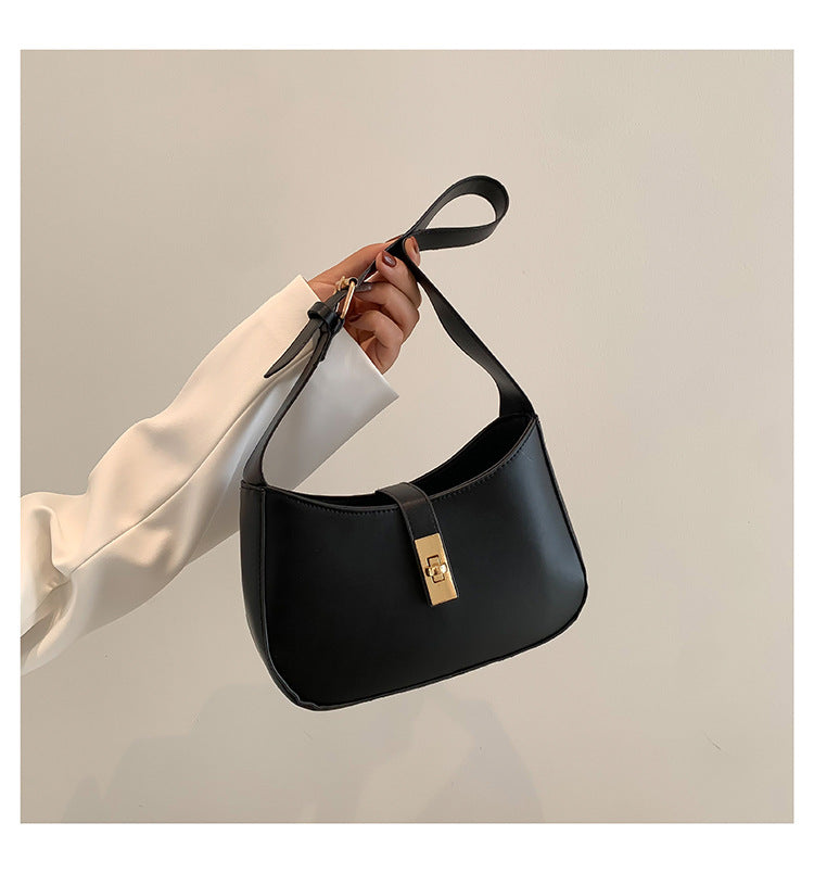 Women's PU Leather Magnetic Buckle Solid Color Exquisite Shoulder Bag 4 Colors