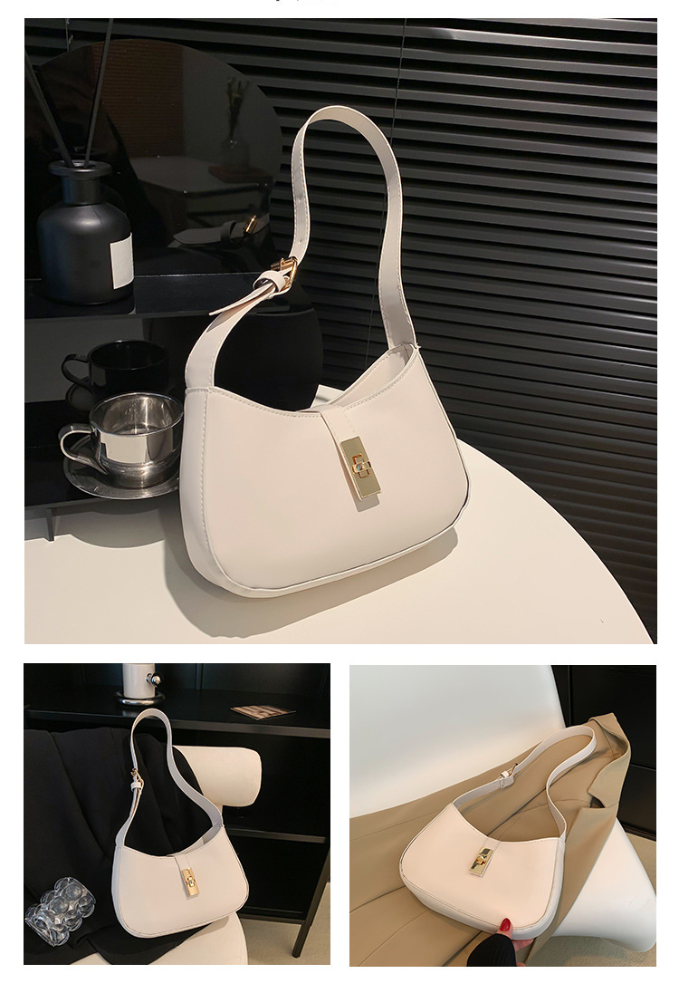 Women's PU Leather Magnetic Buckle Solid Color Exquisite Shoulder Bag 4 Colors