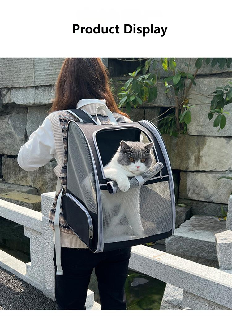 Pet Bag Outdoor Cat Dog Breathable Double Shoulder Portable Folding Storage Bag