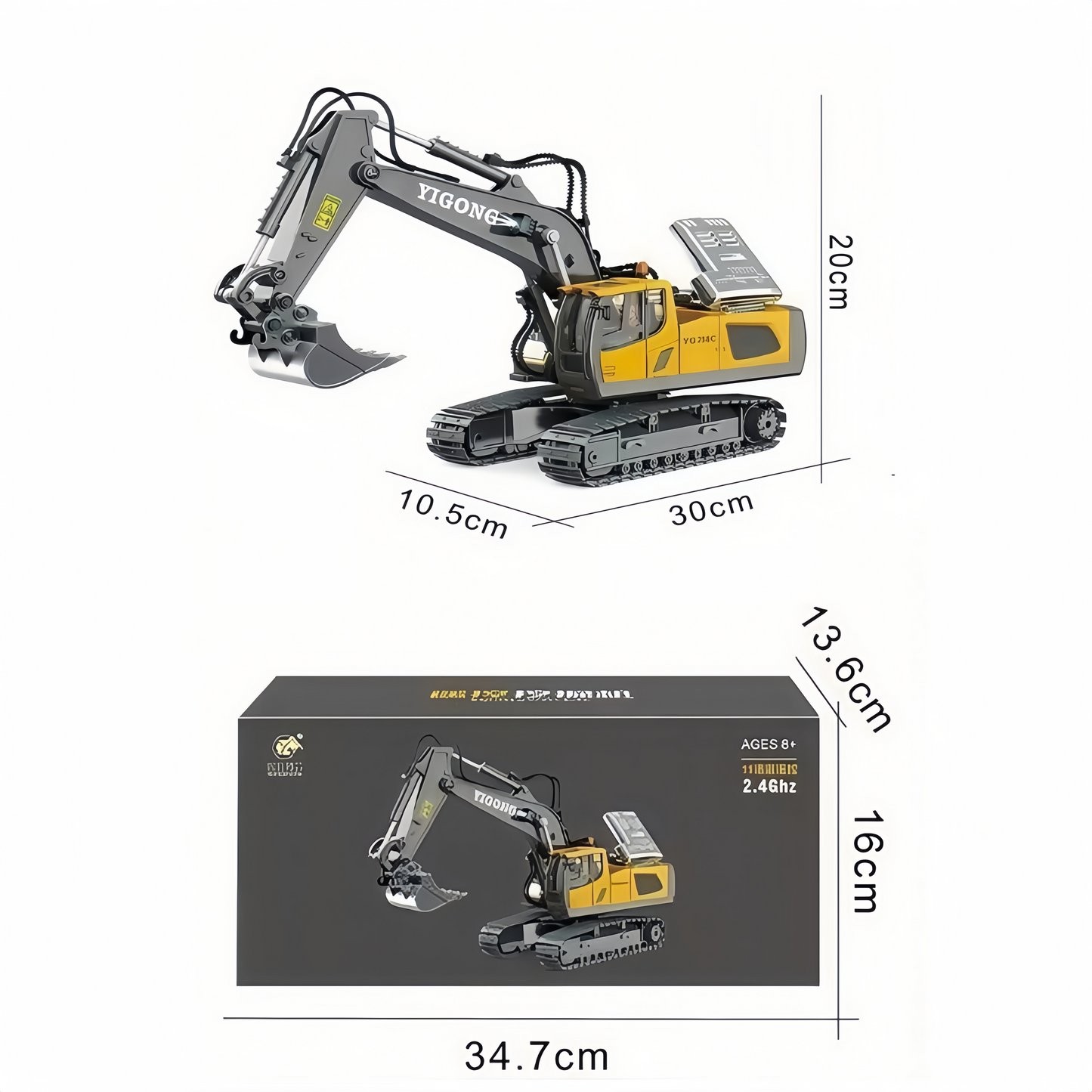 Construction Vehicle RC Toy Excavator Crawler Bulldozer Dump Truck Tipper Loader