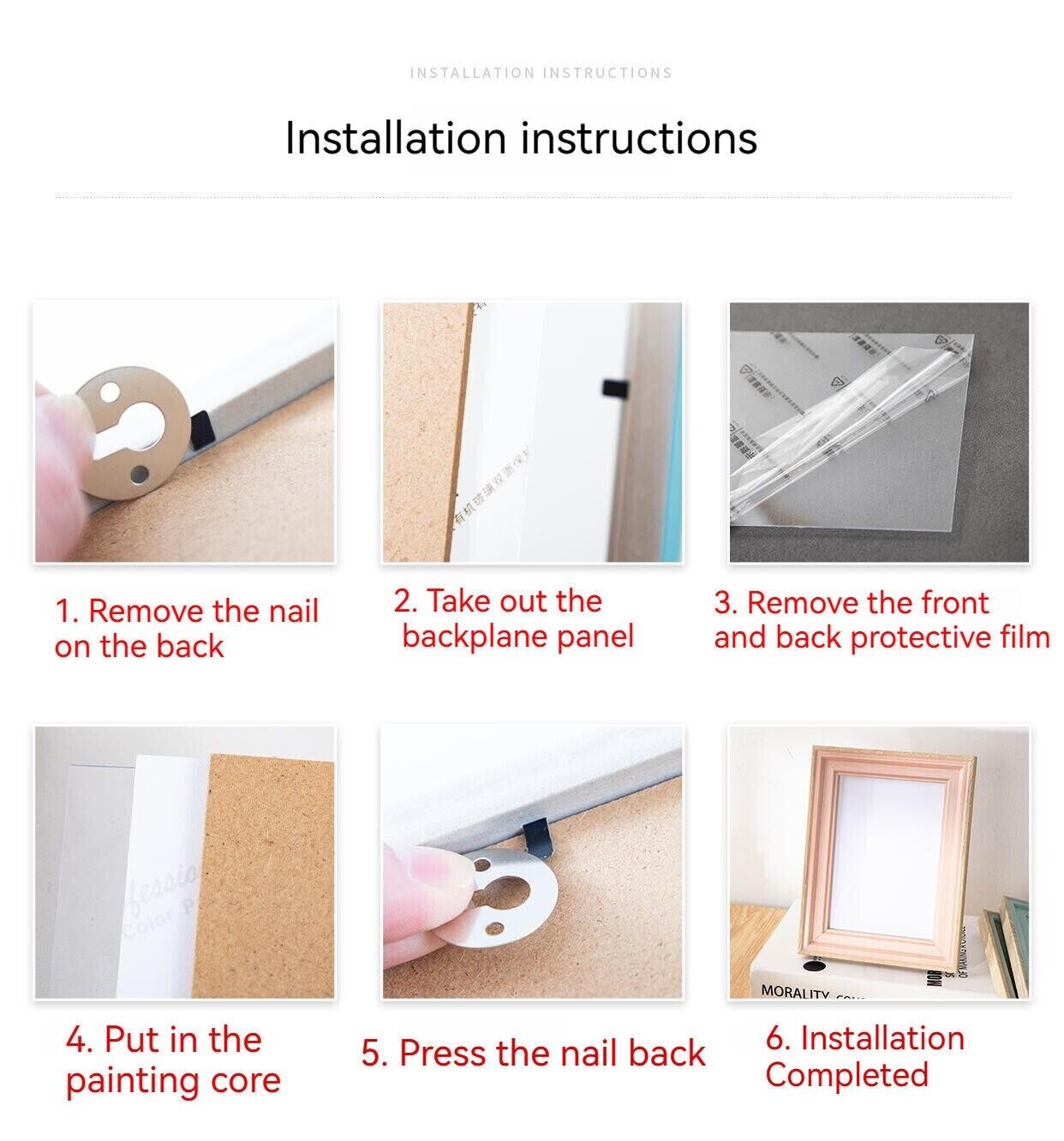 Simple Beauty Decoration Retro Table Setting Wall Hanging Gallery Photo Frame