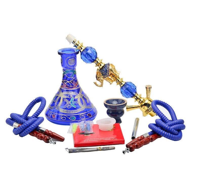Handmade Traditional Collectible Gift Premium 2 Hose Shisha Hookah Complete Set
