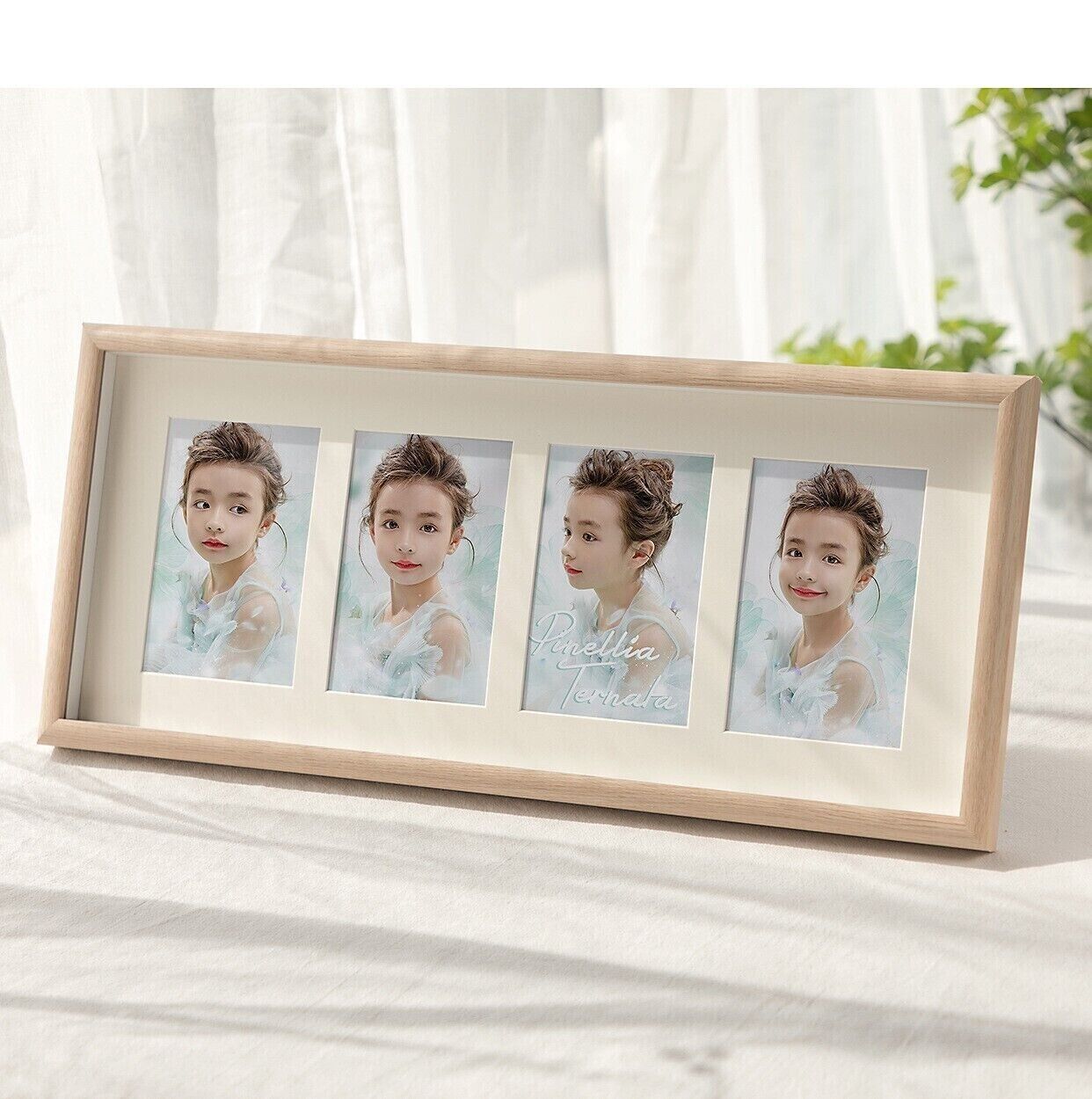 Collage Multiphoto Multihole Gallery Picture Photo Frame White Oak Coffee Color